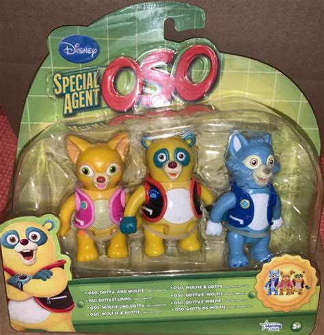 DISNEY SPECIAL AGENT Oso Dotty and Wolfie Poseable Figures Toy NEW 3 Pack £20.05 - PicClick UK