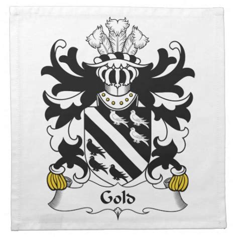 Gold Family Crest Cloth Napkin | Zazzle