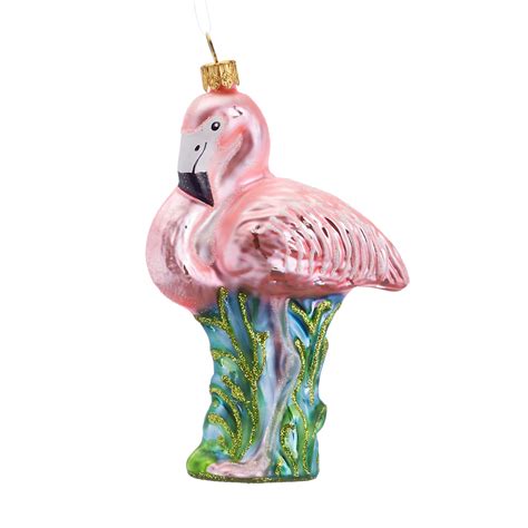 Tropical Paradise Pink Flamingo Christmas Ornament | Gump's