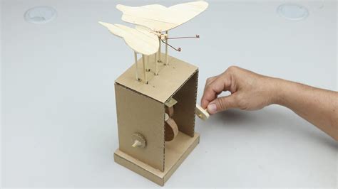 Wow! Amazing DIY Cardboard Butterfly Automata Toy - YouTube