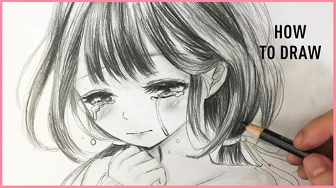 Anime Crying Drawing