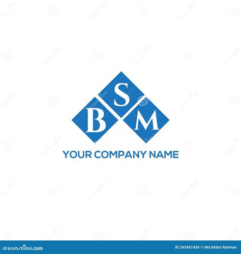 BSM Letter Logo Design on White Background. BSM Creative Initials ...