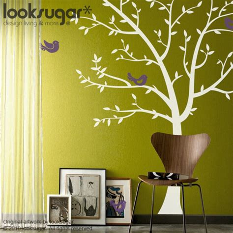 Wall Decal White Tree Tree Decal Tree Wall Stickers - Etsy