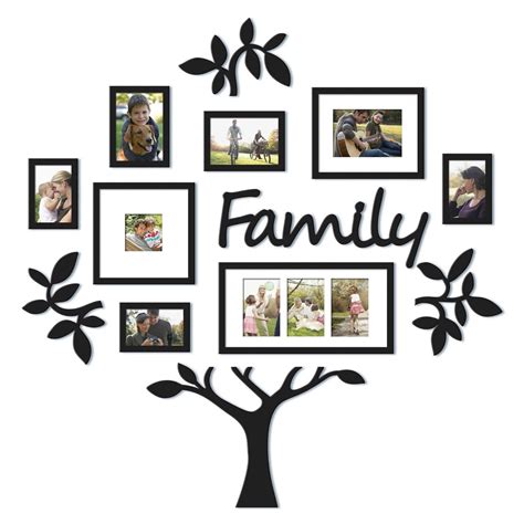 Family Tree Frame Collage for Pictures - Photo Wall Mount Decor for Weddings and More – MRSLM