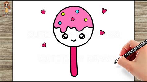 How to Draw a Cute Easy Lollipop for Kids Step by Step @CuteEasyDrawings - YouTube