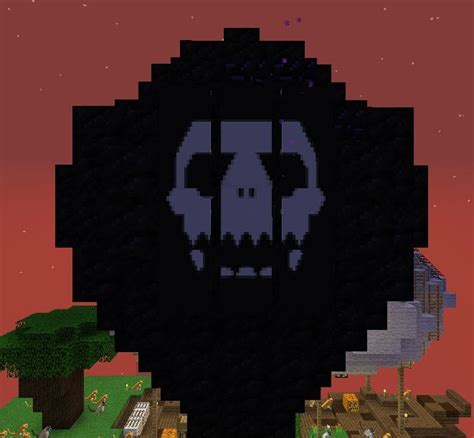 3x4 skull banner : Minecraft