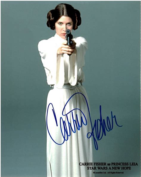 Carrie Fisher Autograph Princess Leia Star Wars 8x10 photograph