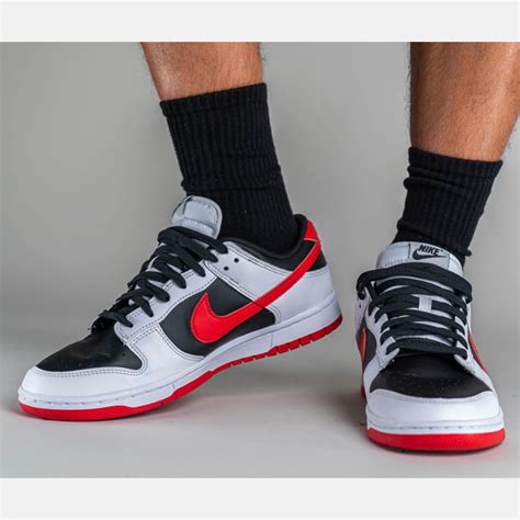 Nike Dunk Low (White/University Red-Black) | Nice Kicks