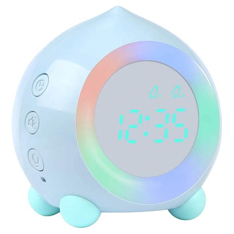 PATLOLAV Wake Up Light Bluetooth Speaker and Table Lamp Alarm Clock for Kids, Night Light ...