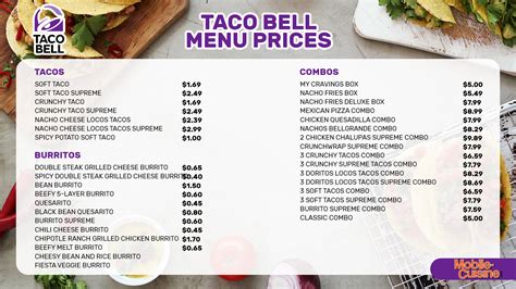 Taco Bell Menu Prices w/ Breakfast + Discounts (2024)