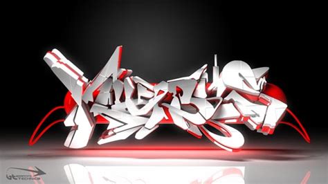 GRAFITY: 3D Graffiti Letters "Killerbits" Wildstyle Characters - Red and Silver Color