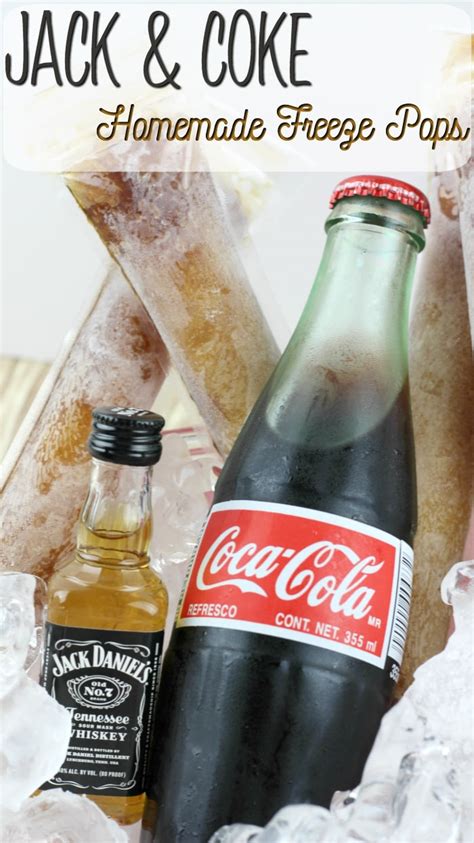 Jack and Coke Homemade Freeze Pops Recipe - Feather Pixels