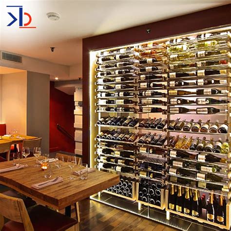 Modern Stainless Steel Gradevin Led Wine Display Bar Cabinet 304 316 Stainless Steel Wholesale ...