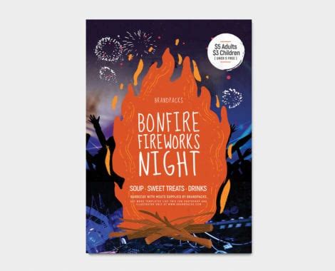 Bonfire Night Poster Template v2 - BrandPacks