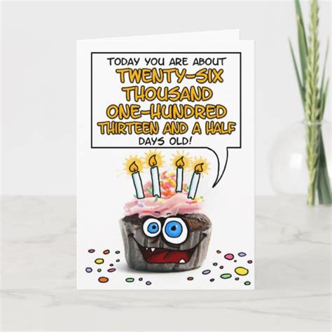 Happy Birthday Cupcake - 71 years old Card | Zazzle.com