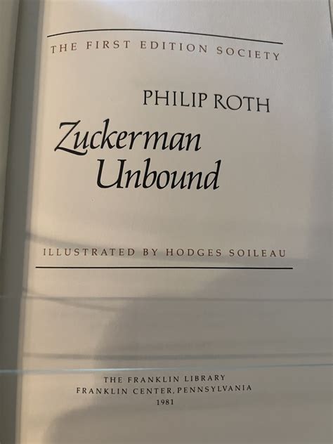 Zuckerman Unbound by Roth, Philip: Fine Hardcover (1981) 1st Edition. | Allen's Rare Books