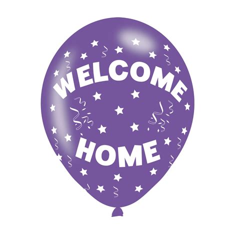 Welcome Home Assorted Colours Latex Balloons 11"/27.5cm - 10 PKG/6 ...