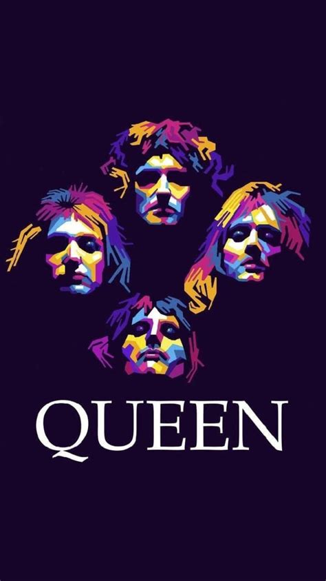 Download Queen Four Faces Poster Wallpaper | Wallpapers.com