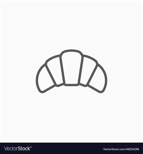 Croissant icon bread Royalty Free Vector Image