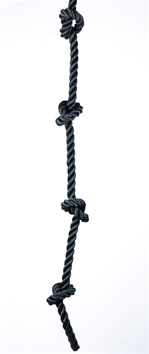 knotted climbing rope | black — Fitness Solutions LLC