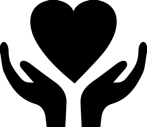 Download Caring Hands Clip Art - Care Vector Black And White - Png Download (#3212147) - PinClipart