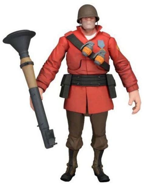 Red NECA Team Fortress 2 The Soldier Action Figure, 7" - TV, Movie & Video Games