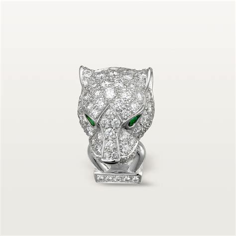 CRN8503200 - Panthère de Cartier earrings - White gold, diamonds, emeralds, onyx - Cartier