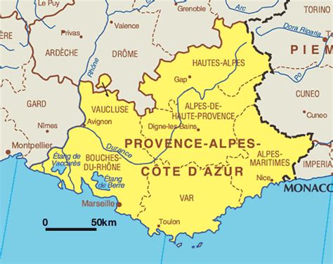 maps of dallas: Provence France Map