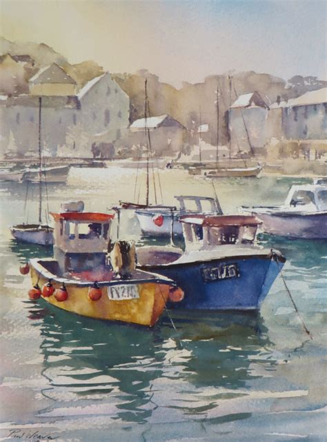 How to paint boats and reflections in watercolour