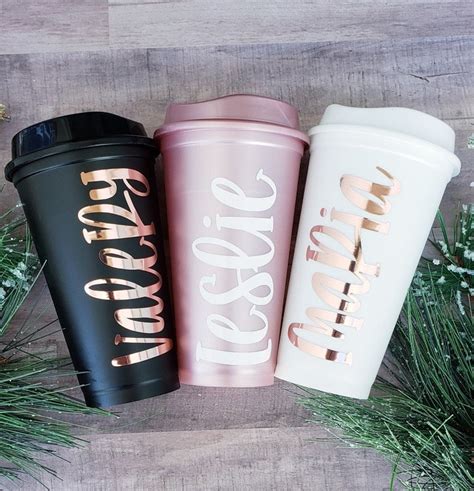 Personalized Travel Coffee Cup 16oz. Reusable Plastic Coffee | Etsy