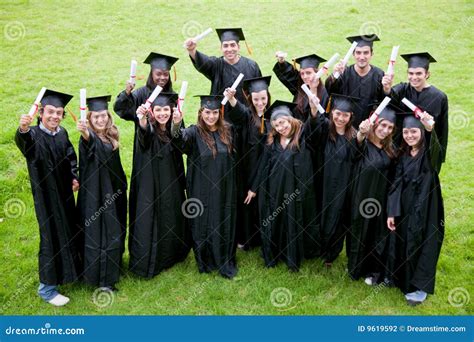 Happy graduation students stock photo. Image of portrait - 9619592