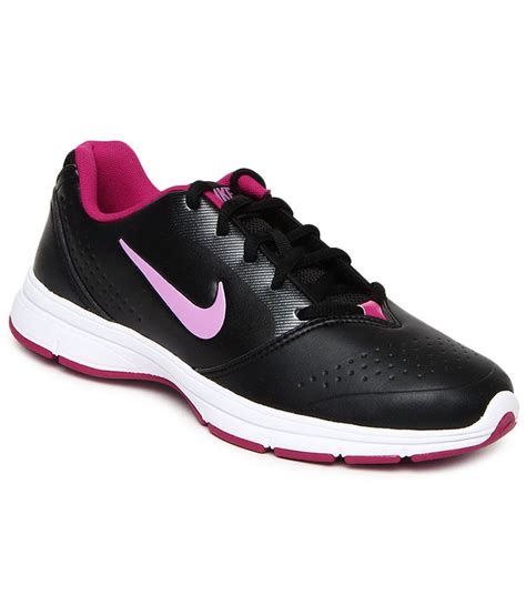 Nike Black Synthetic Leather Walking Women Sports Shoes Price in India- Buy Nike Black Synthetic ...