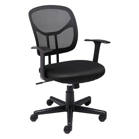 Amazon Basics Mesh, Mid-Back, Adjustable, Swivel Office Desk Chair with Armrests, Black for sale ...