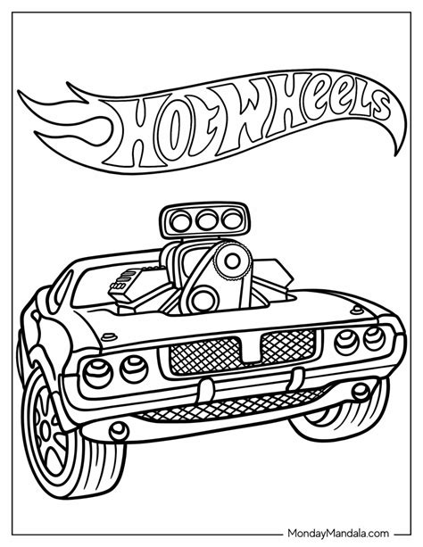 26 Hot Wheels Coloring Pages (Free PDF Printables)