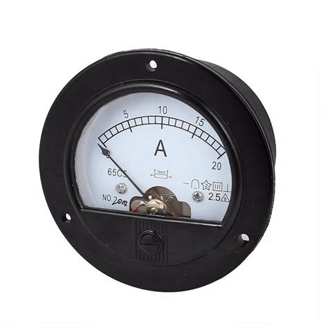 1pc DC 20A Round Analog Ammeter Panel AMP Current Meter 65C5 Diameter 90mm 0 20A DC No need ...