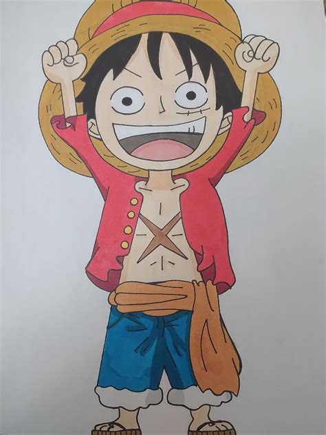 Drawing of Chibi Luffy by me. Hope you like it! : r/OnePiece