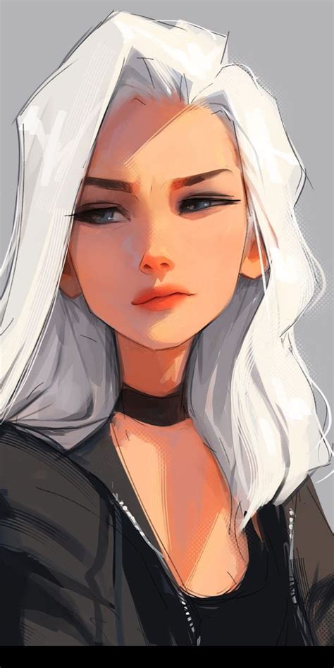 white hair giving a sass look in 2021 | Digital art girl, Girls cartoon art, Girly art