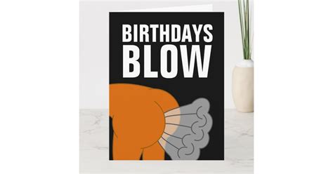 BIRTHDAYS BLOW FUNNY FART BIRTHDAY CARDS | Zazzle