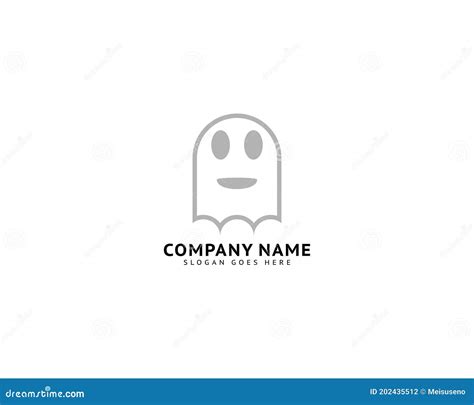 Ghost Logo Design Vector Template Stock Vector - Illustration of vector, dead: 202435512