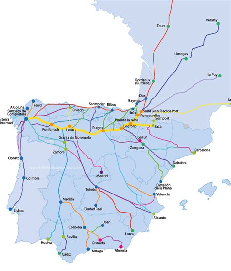 Mapa Camino De Santiago | Mapa