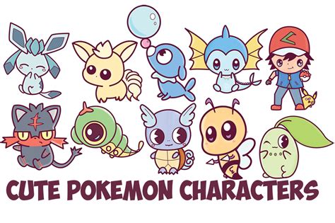 Pokemon Draw How To Draw Cute Kawaii From Pokemon Cute Chibi Kawaii ...