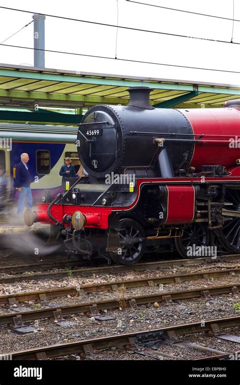 LMS Jubilee Class 45699 Galatea at Carlisle Railway Station, Carlisle, Cumbria, England, UK ...