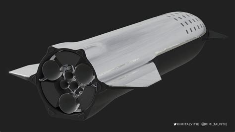 Renders of SpaceX new Starship design by Kimi Talvitie | human Mars