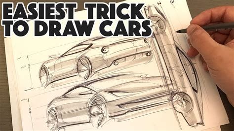 How to draw ANY car in 3 simple steps - TRY THIS - YouTube