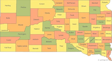 Map of South Dakota