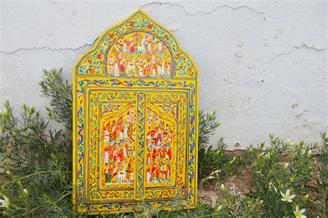 Moroccan Wall Mirror Arch Mirror Wall Decor Hand Painted - Etsy