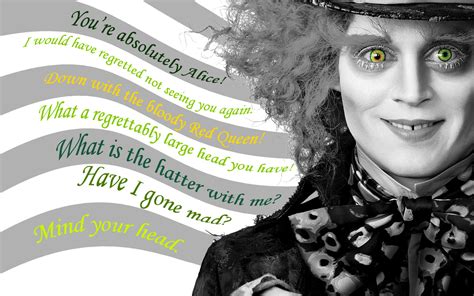 Mad hatter quotes - Mad Hatter (Johnny Depp) Wallpaper (10826999) - Fanpop