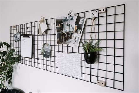 Presenting Industrial Vibes in Apartment Living Room | Metal wall grid, Cubicle decor, Dorm room ...