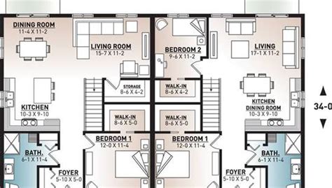 Builder Ready Modern Duplex Style House Plan 7866 - 7866