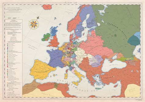 Europe 1600, Historical Map - Etsy